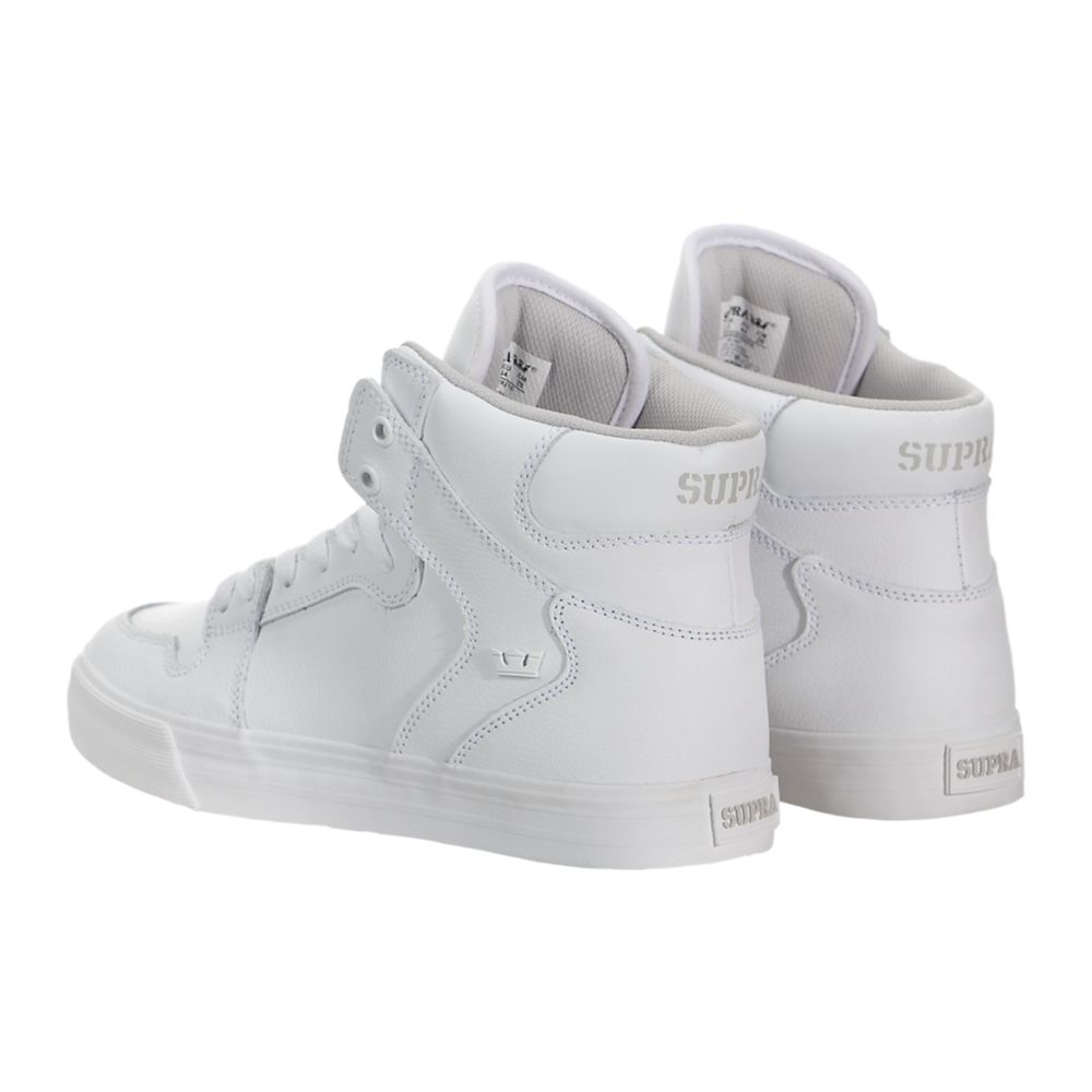 Baskets Montantes Supra Vaider Blanche White/White Homme | LCB-21682784